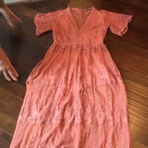 Lily Rain Dusty Rose Maxi Dress